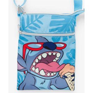 Loungefly Disney ~Lilo & Stitch Ice Cream Passport Crossbody  9”X 7”